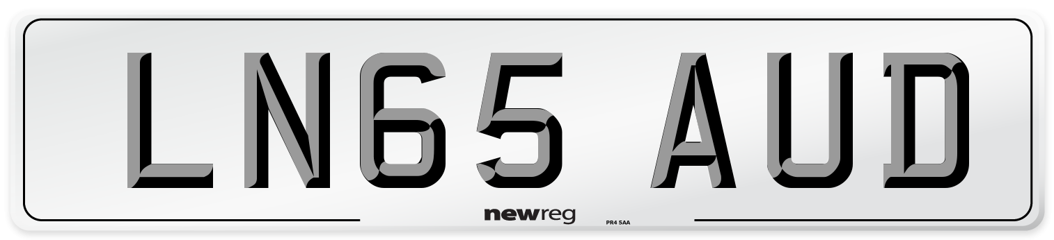 LN65 AUD Number Plate from New Reg